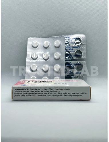 Buy Clomiphene Citrate in Europe, 50 mg/24 tablets, €21.00