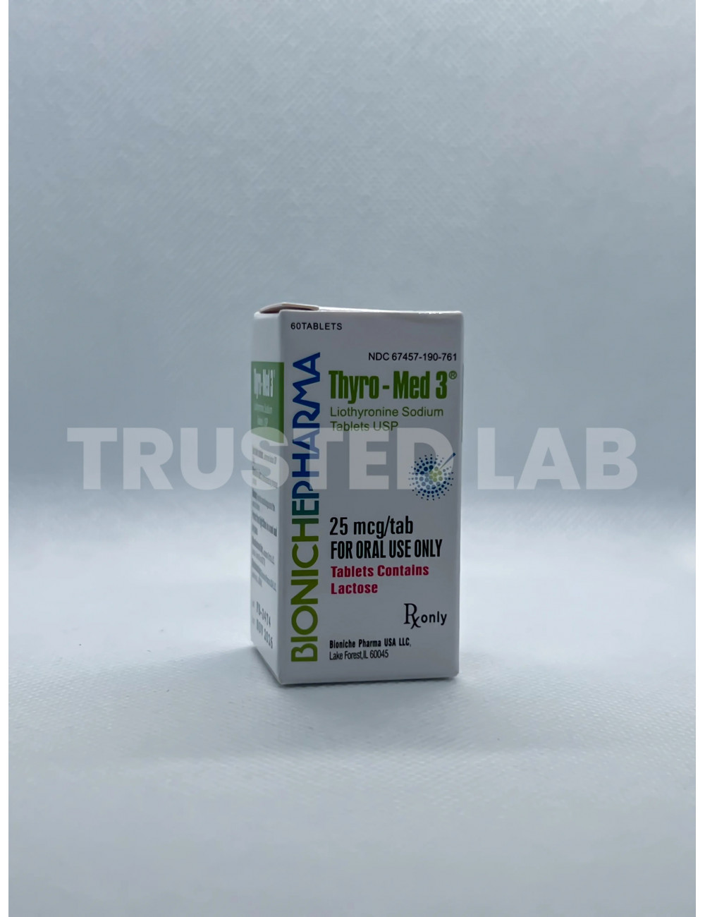 Buy Thyro-Med 3 by Bioniche Pharma in Europe, 25 mcg/60 tablets, €40.0