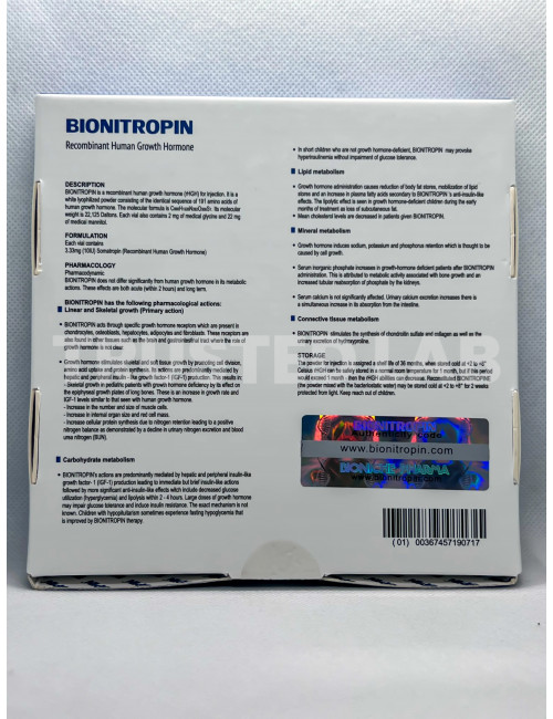 Buy Bionitropin by Bioniche Pharma in Europe, 10 iu x 10 amp., €210